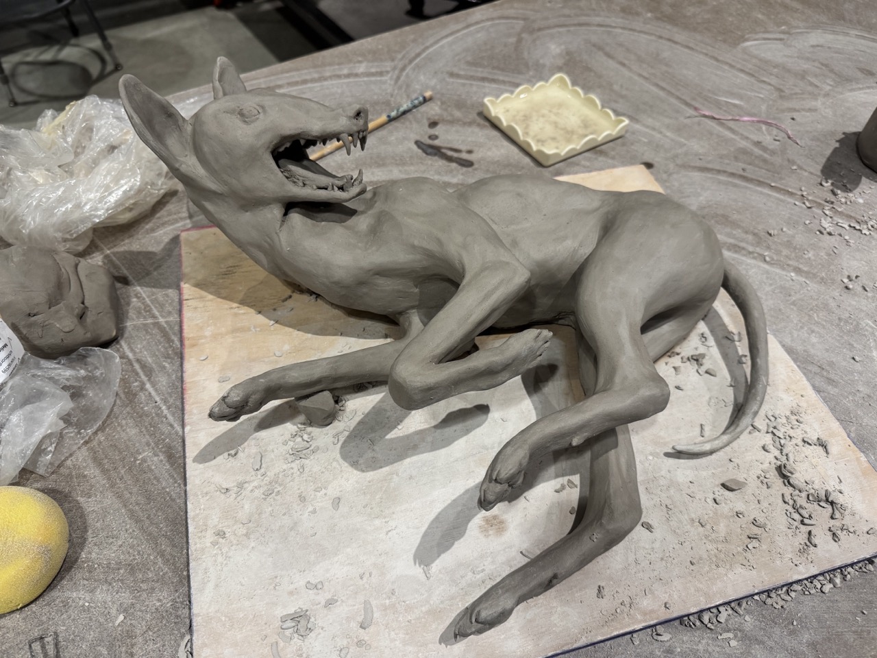 Coyote artwork - texture detail